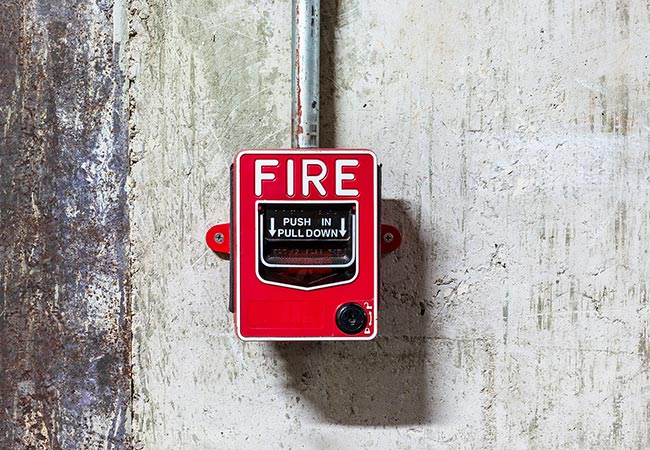 push in pull out fire alarm security system