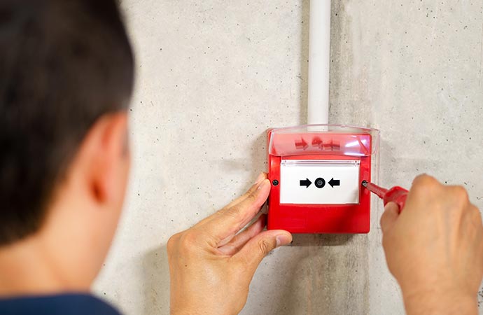 repairing fire alarm