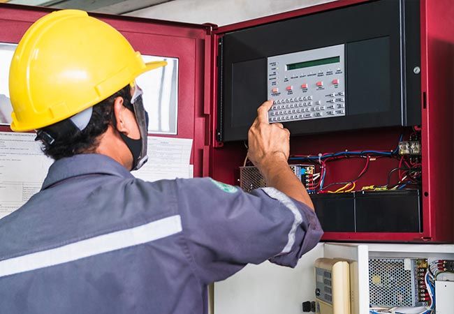 Technician fire alarm security