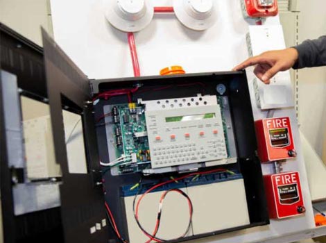 Fire alarm installed in the residential area