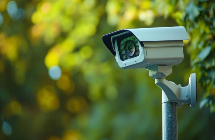 security camera night